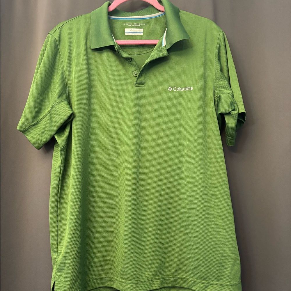 Columbia Men's Vibrant Green Polo Shirt